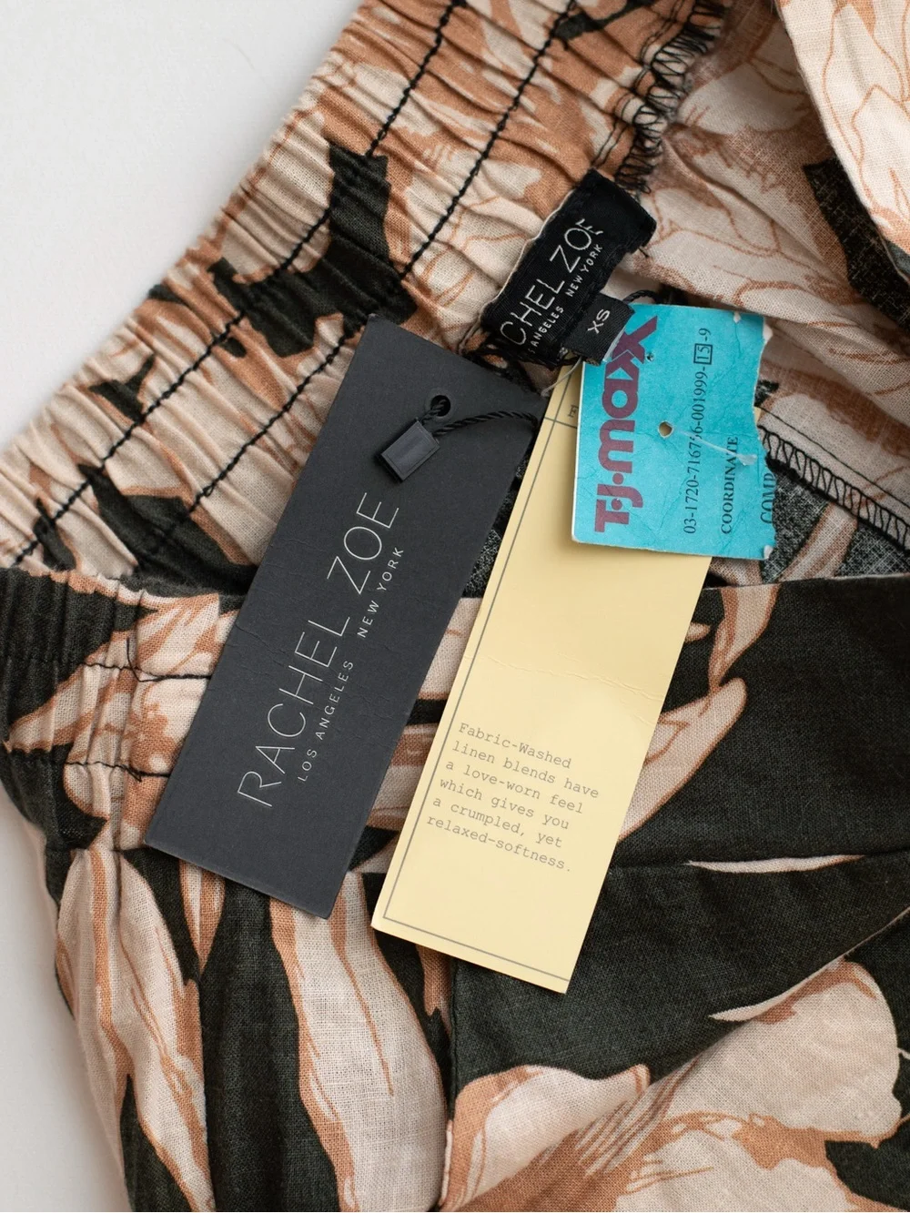 Rachel Zoe Wide-Leg Linen Pants with Tropical Floral Print